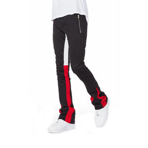 Pantalones de chándal acampanados con lavado ácido de piedra Vintage para hombre personalizados de fabricante, Joggers, parche bordado medio, estilo de calle con apliques - Product Image 5