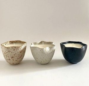 New Design Table Top Custom Shaped Elegant Candle <b>Jar</b> Top Selling With White Washed Finish Home Decor - Product Image 5