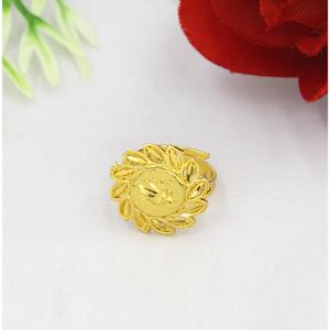 Bagues ethniques dorées de style indien et arabe de Dubaï, grandes tailles classiques réglables en alliage plaqué or avec matériau principal - Product Image 5