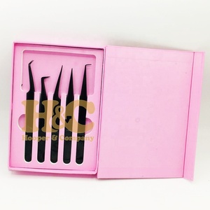 Ofertas Destacadas: Pinzas para Extensión de Pestañas con Empaque Personalizado en Caja Cuadrada de Acero Inoxidable, Papel o Plástico - Duraderas, Ecológicas y con Logotipo - Product Image 2