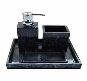 Juego de baño de resina con jabonera de faizacraft - Product Image 1