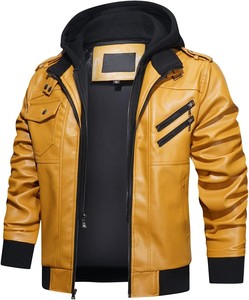 2026 Custom Coated <b>Leather</b> <b>Jacket</b> for <b>Men</b> with Stand Collar Breathable Windproof Design Boxy Fit Casual Streetwear - Product Image 4