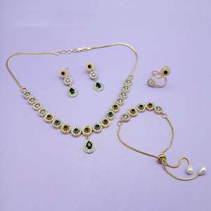 Pralhad AD Conjunto de joyería fina Incluye anillo de collar de piedra - Product Image 1