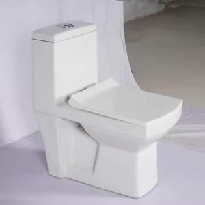 Toilette WC monobloc en céramique blanche-Modèle diamant désodorisant P-Trap Drainage pour salles de bain d'hôtel Qualité d'exportation - Product Image 3