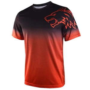 T-shirt imprimé par sublimation pour hommes, direct d'usine, 100% polyester, t-shirt graphique à manches courtes personnalisé, vêtements de sport décontractés - Product Image 6