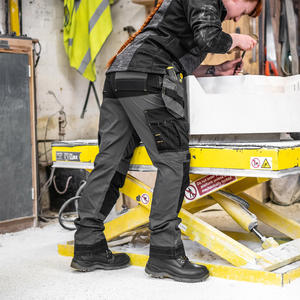 Pantalones de Trabajo de Algodón Reflectantes con Múltiples Bolsillos, Pantalones de Seguridad de Alta Visibilidad para Trabajadores de la Construcción Industrial - Product Image 5