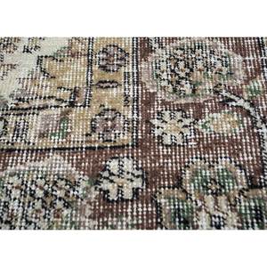 Tapis en laine gris et noir vintage noué à la main, motif médaillon classique, puzzle rectangulaire pour couloir, tapis moelleux pour salon - Pae-2753 - Product Image 3