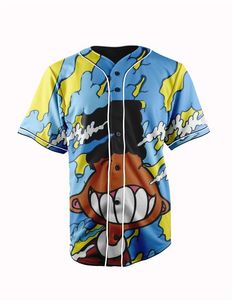 Maillots de baseball en polyester imprimés personnalisés, vêtements de sport grande taille avec soie imprimée - Product Image 6