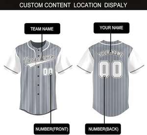 El mejor uniforme de béisbol personalizado bordado, la última camiseta de béisbol, nuevo diseño, ropa deportiva, uniforme de béisbol - Product Image 3