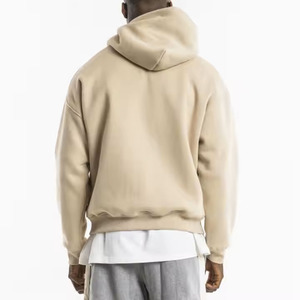 Sweat à capuche surdimensionné 100% coton de haute qualité en polaire épaisse à épaules tombantes plaine sweats à capuche personnalisés vierges pour hommes - Product Image 3