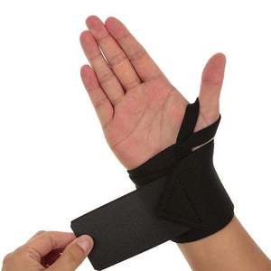 Wholesale OEM Quality Cotton <b>Badminton</b> Wrist Support Wraps Fitness Lifting Straps - Product Image 2
