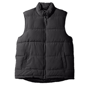Softshell de poliéster cálido de invierno para hombre con chaleco hinchado forrado de lana, chaleco acolchado impermeable informal, chaqueta sólida personalizada, chaleco para hombre - Product Image 1