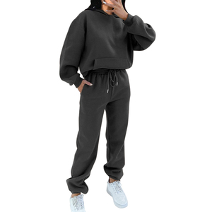 Conjuntos de mujer, chándal para correr, ropa de gimnasio de longitud completa, conjunto de Jogger apilado para entrenamiento, conjunto de dos piezas para exteriores para mujer - Product Image 2