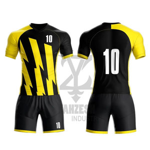 Maillot et uniforme de football personnalisés pour hommes 2023, séchage rapide, respirant, haute qualité, 100% polyester, imprimé par transfert thermique - Product Image 1