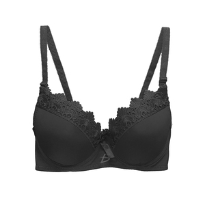 Women's Full Cup Lace Bralette Breathable and Adjustable Front Closure with Hook Fastener <b>Thin</b> <b>Wire</b> Free Push-Up Effect - Product Image 6