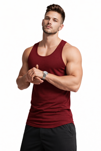 Débardeur de sport décontracté pour homme |   T-shirt sans manches et short |   Débardeur en tissu 100% coton pour la salle de sport - Product Image 2