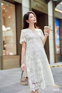 Elegante Vestido de Maternidad Floral Minimalista Antiencogimiento V1278 Diseño Personalizado Ropa Casual de Gran Venta Buena Absorbencia Fabricado - Product Image 3