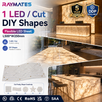 Panneau LED de haute qualité UL ETL, SMD 2835, 320 LED, feuille LED rétroéclairée IP20, une LED par découpe, feuille LED flexible pour marbre, cuisine