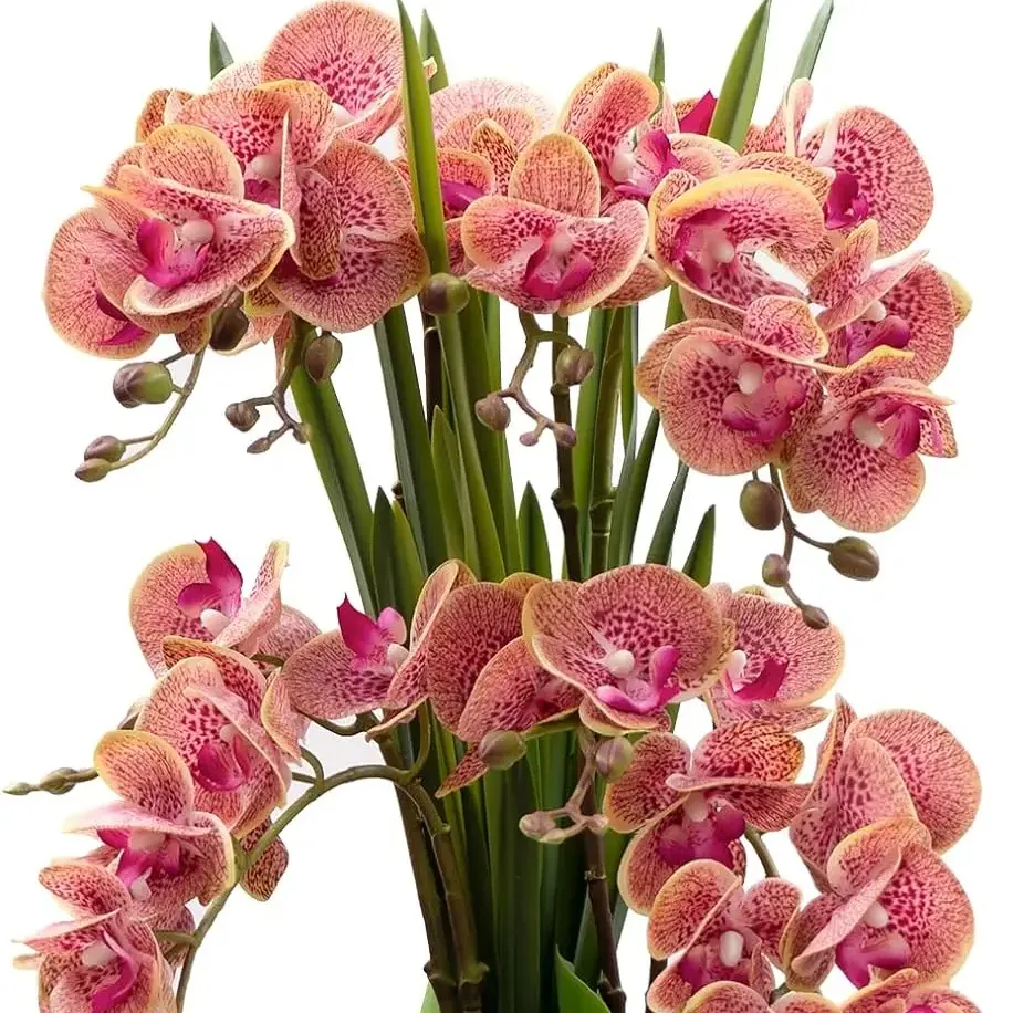 THAOF-043 Ho-Chi-Minh-Stadt Seidenorchiden Bonsai künstliche Orchideenblumen Anordnungen für Heimdekoration Geschenk