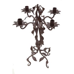 Juego de 3 Portavelas de Latón Estilo Nórdico Vintage, Portavelas Cónicos Florales Dorados para una Mesa de Comedor Elegante y Eventos Navideños - Product Image 2