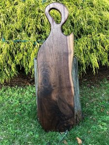 Bloc à découper en bois d'olivier massif naturel pour servir le plateau de fromage plateau de vaisselle planche à découper pour la maison et le restaurant - Product Image 2