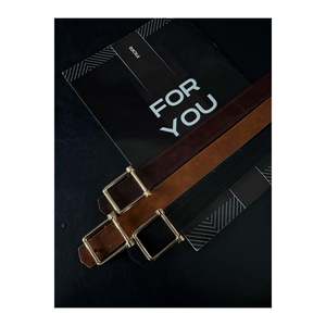 Ceinture carrée pour femme, ceinture pour pantalon, ceinture pour veste, ceinture pour robe - Noir-brun-bordeau - Product Image 3