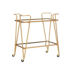 Metal Rectangular Shaped Wine bar Cart for Home Catering Hotel Restaurant Kitchen Food <b>Serving</b> <b>Trolley</b> Wine & Glasses Holders - Product Image 6