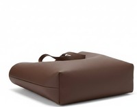Sac fourre-tout vintage en cuir véritable marron pour femme, grand sac à bandoulière de travail, avec deux fermetures éclair, résistant à l'eau, sac minimaliste pour ordinateur portable