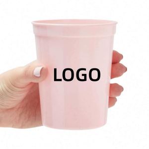 Gobelets en plastique empilables de 16 oz en PP avec logo personnalisé, gobelets réutilisables vierges pour événements, projets DIY, fêtes d'anniversaire, mariages - Product Image 1