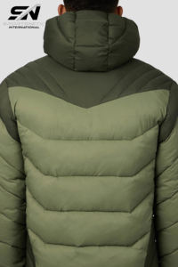 Nouveau manteau long matelassé, chaud, à capuche, streetwear, vêtements d'extérieur, vente en gros, OEM personnalisé, vêtements d'hiver pour hommes - Product Image 5