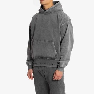 Sweatshirts à capuche surdimensionnés pour hommes Couples Sweats à capuche lourds Pull Vintage Mens Acid Wash Sweaters Heavyweight Hoodie - Product Image 3