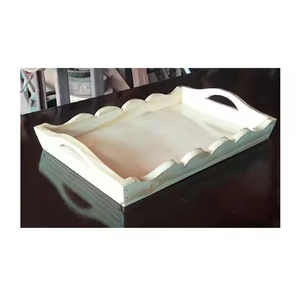 Bandeja DE SERVICIO DE MADERA rectangular hecha a mano con soporte, uso ecológico y versátil, fácil manejo y bordes elevados - Product Image 1