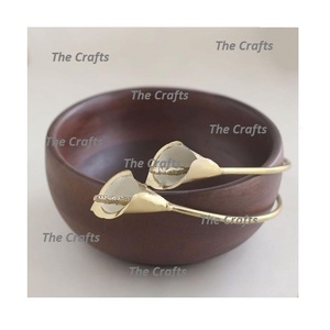 Ensemble de 2 bols à dessert en bois poli pour mariage, avec taille et forme personnalisées, de haute qualité, pour servir les aliments à bas prix - Product Image 4