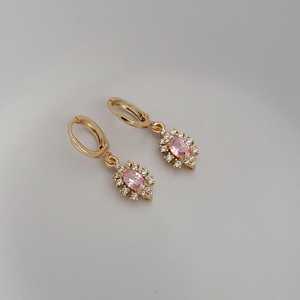 Pendientes de Zafiro Rosa con Certificado IGI, Chapados en Oro Rosa de 18K, Plata de Ley 925, Diseño Vintage de Filigrana, Regalo de Aniversario - Product Image 2