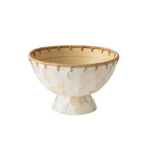 Elegante Frutero de bambú hilado de ratán y fregona, cuenco de soporte de bambú, utensilios de cocina al por mayor, decoración del hogar, precio barato de Vietnam - Product Image 1