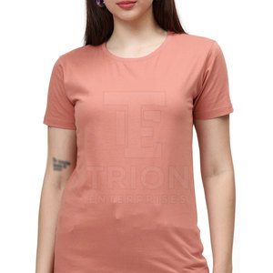 Camiseta de Mujer de Alta Calidad, Último Diseño, Impresión de Logotipo Personalizado, Camiseta de Algodón y Poliéster para Mujer - Product Image 3