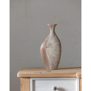 Florero de madera de lavado gris de alta calidad, diseño rústico moderno hecho a mano para decoración del hogar, textura de forro, nuevo aspecto de último diseño - Product Image 6