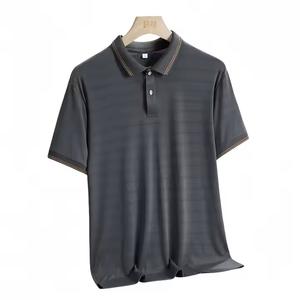 2025 Venta caliente de alta calidad de los hombres 100% de algodón para Polos Casual de moda de ajuste suelto con patrón sólido de lona Fabri - Product Image 5