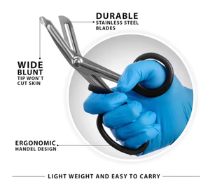 Ciseaux de traumatologie pour pansements utilitaires de secouriste, 7,25 pouces, en acier inoxydable - Product Image 4