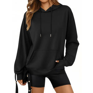 Sweat à capuche surdimensionné femmes hommes tenue décontracté en polaire brossée douce logo personnalisé OEM ODM fournisseur en gros de vêtements de mode Bangladesh - Product Image 1