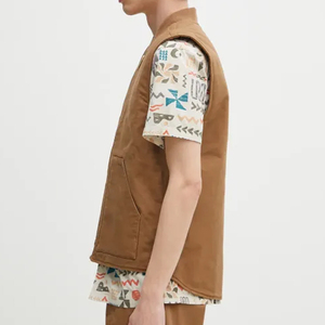 Chaleco Cargo de invierno informal personalizado para hombre, de secado rápido, con cuello en V, estilo callejero, diseño de utilidad con varios bolsillos, mezcla de poliéster y algodón - Product Image 5