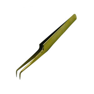 Pince à cils professionnelle en acier inoxydable anti-magnétique 10mm pointe pointue outils d'artistes de cils durables pour faux cils - Product Image 2