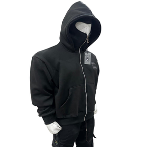 Vêtements de sport à double chapeau personnalisés Nouveau sweat à capuche coupe-vent d'hiver avec masque Ninja, style ample et polyvalent - Product Image 3