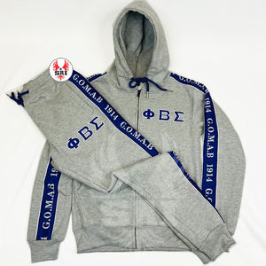 Survêtement en molleton pour homme avec broderie de la fraternité Phi Beta Sigma |   Survêtement personnalisé brodé pour garçons de la fraternité PBS - Product Image 5