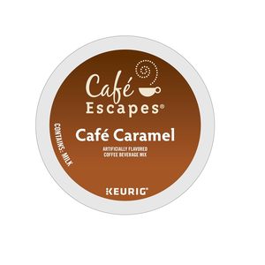 Café Escapes Café Caramel, dosettes K-Cup individuelles Keurig, café aromatisé, 72 unités - Product Image 3