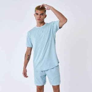 Summer Men's Sportswear <b>Short</b> Sleeved T-Shirt + Sports <b>Shorts</b> Quick Drying, Breathable And <b>Cool</b> Fitness Fashion Two-Piece Set - Product Image 3