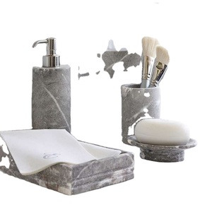 Ensemble de salle de bain en marbre, accessoires de salle de bain en marbre sur mesure, accessoires de salle de bain en marbre naturel - Product Image 1