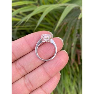 Bague en argent 925 avec cristal de quartz en forme de cœur, bijoux élégants et féminins - Product Image 4