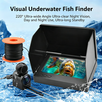 Caméra sous-marine Flywheel avec écran LCD 5 pouces, luminosité 2500 NIT, résolution 800*480, étanche IPX68, en plastique, pour la pêche 8 à 12 heures