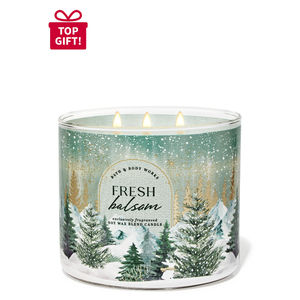 The Perfect Christmas Scented Soy Wax Glass Candle 3 Wick Jar Holiday Candle Fresh Pine Cinnamon Sugar Toasted <b>Marshmallow</b> <b>Gift</b> - Product Image 3